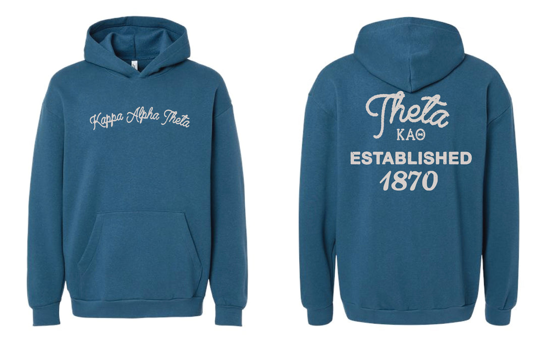 Vintage Blue Sorority Hoodie - 2XL - 3XL
