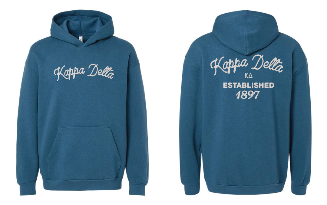 Vintage Blue Sorority Hoodie - 2XL - 3XL