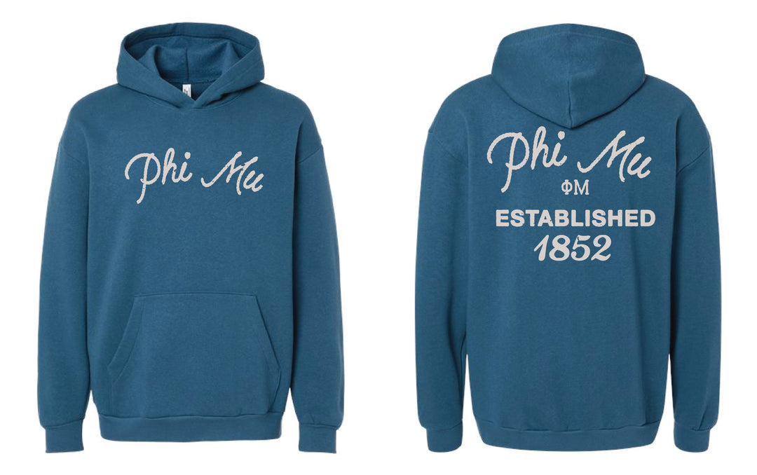 Vintage Blue Sorority Hoodie - 2XL - 3XL