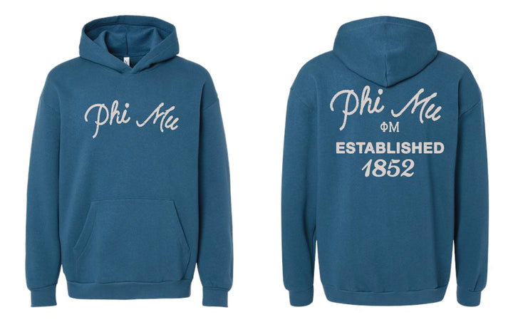 Vintage Blue Sorority Hoodie - 2XL - 3XL