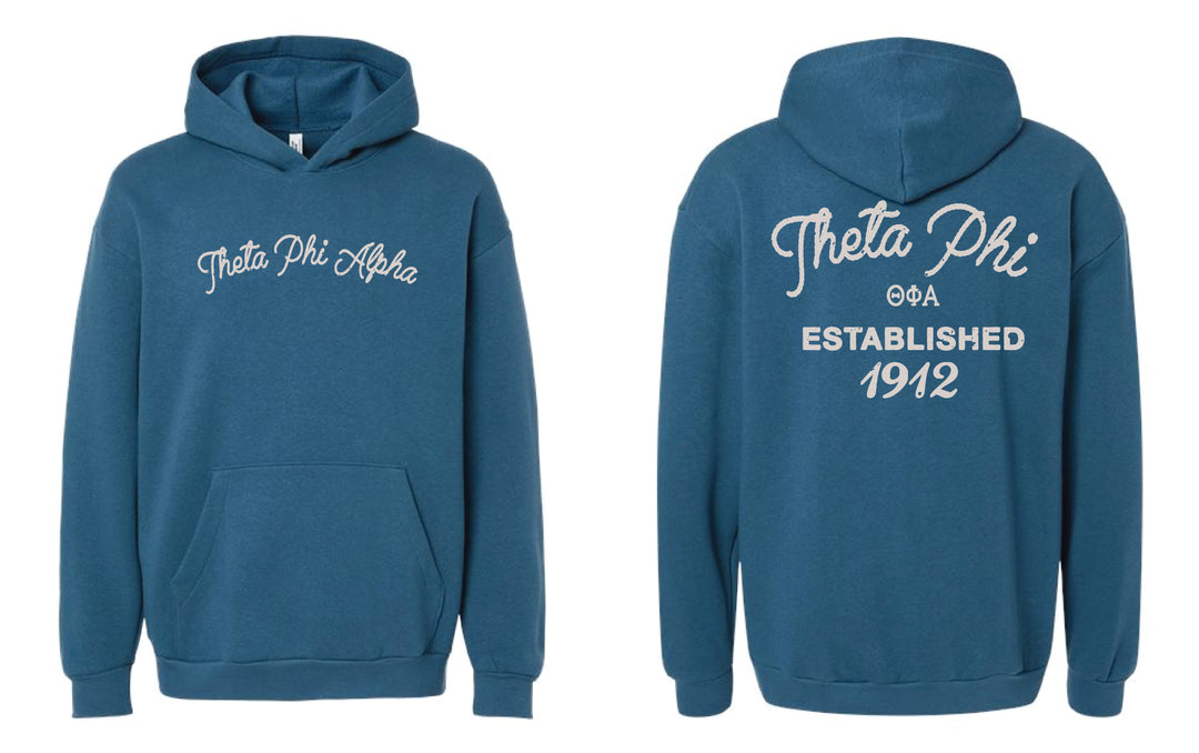 Vintage Blue Sorority Hoodie - 2XL - 3XL