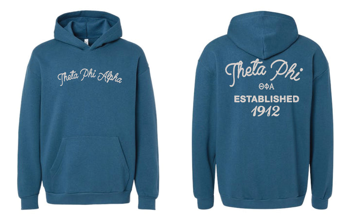 Vintage Blue Sorority Hoodie - 2XL - 3XL