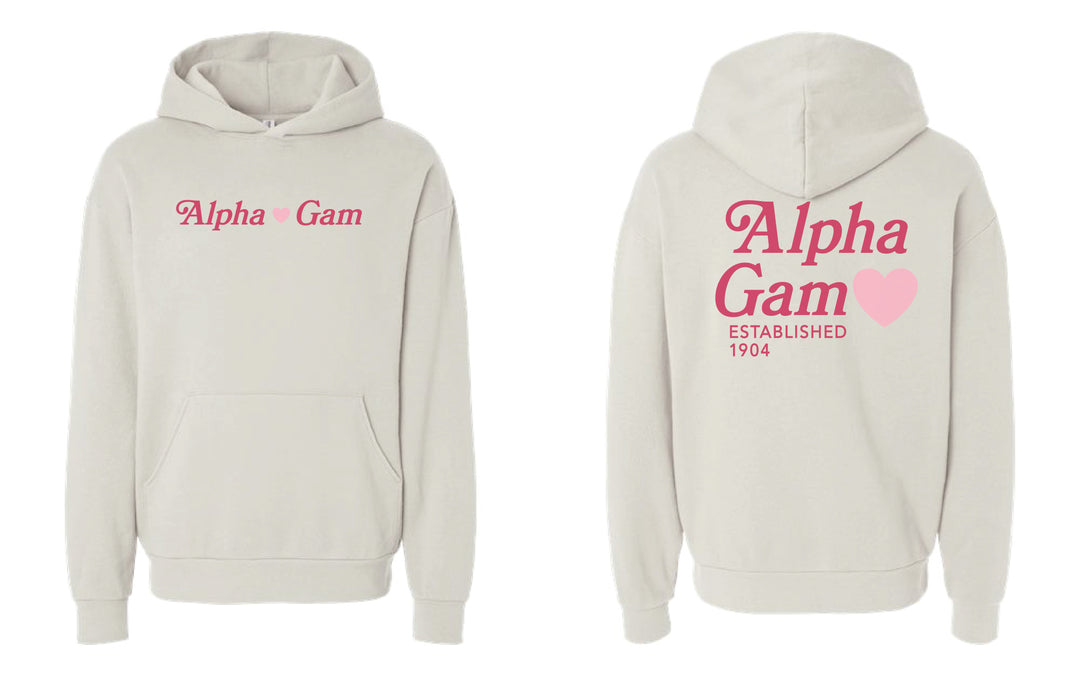 Heart Sorority Ivory Hoodie