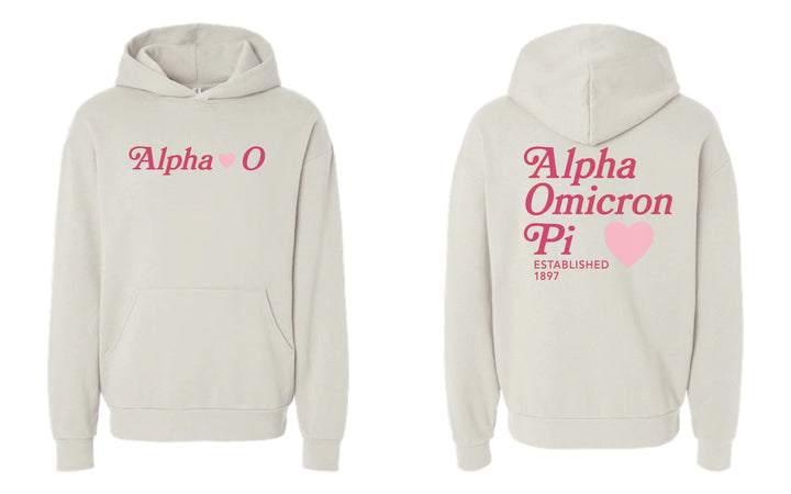 Heart Sorority Ivory Hoodie