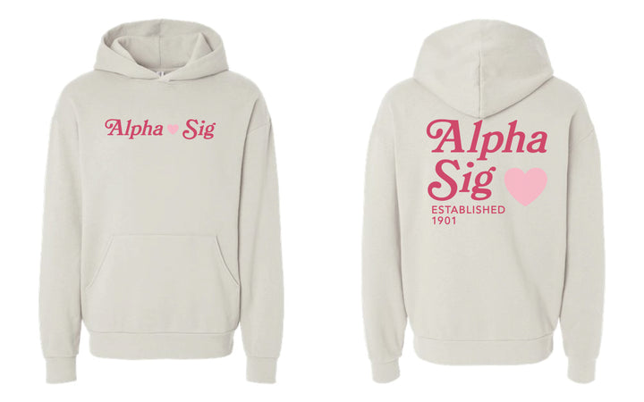 Heart Sorority Ivory Hoodie