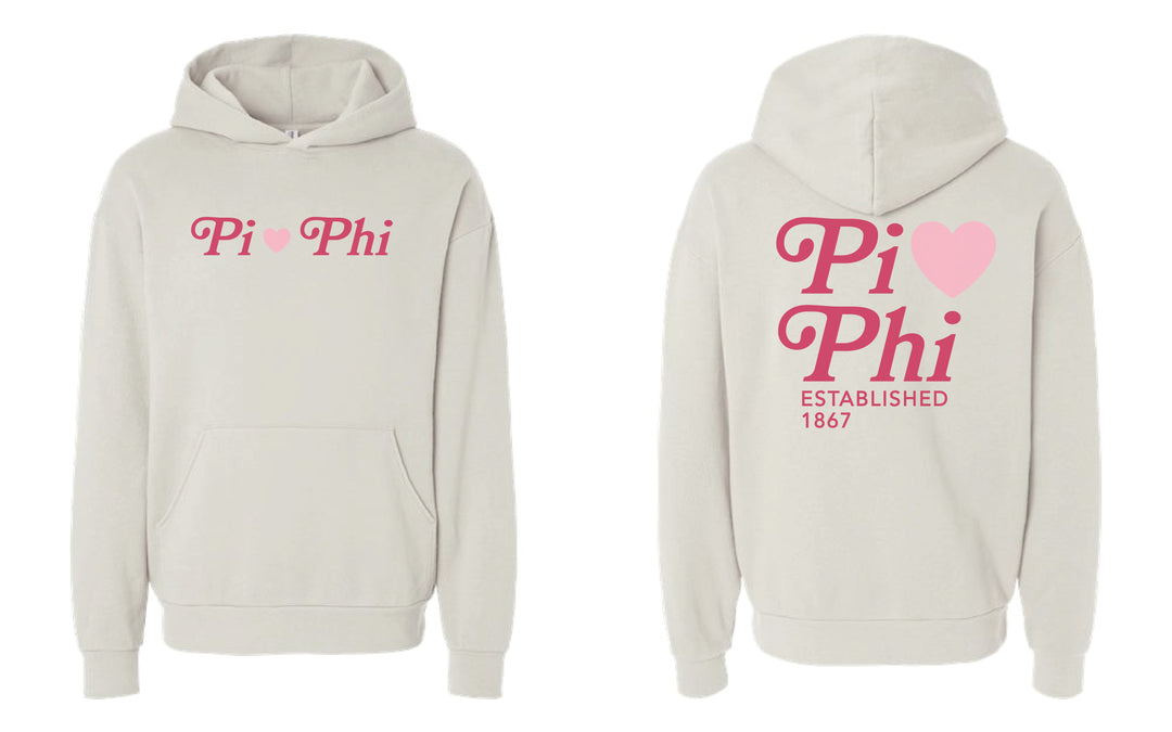 Heart Sorority Ivory Hoodie