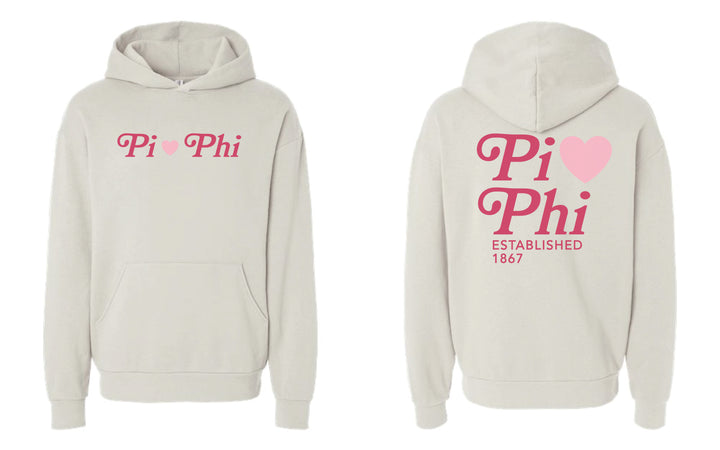 Heart Sorority Ivory Hoodie