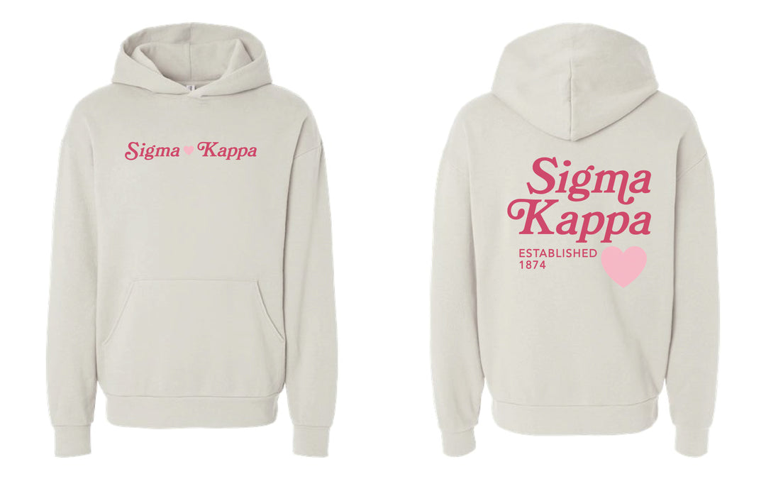 Heart Sorority Ivory Hoodie