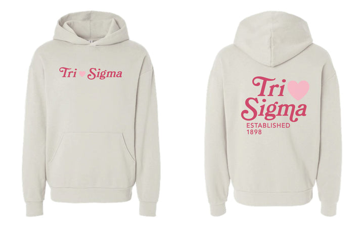 Heart Sorority Ivory Hoodie