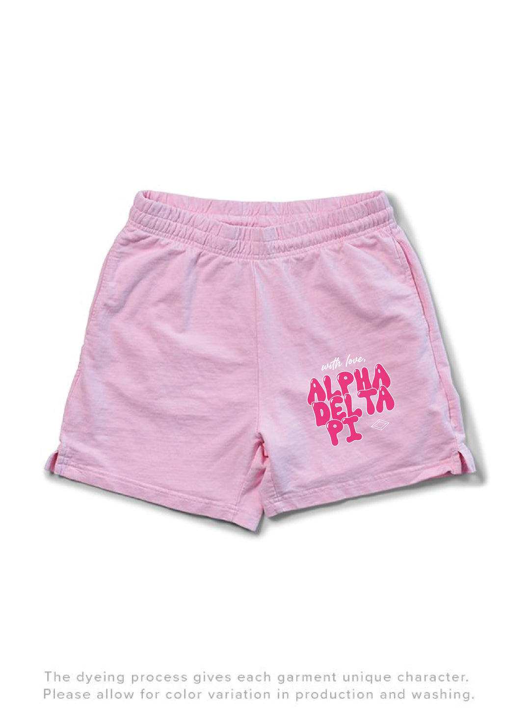 With Love Sorority Light Weight Bubblegum Shorts - 2XL