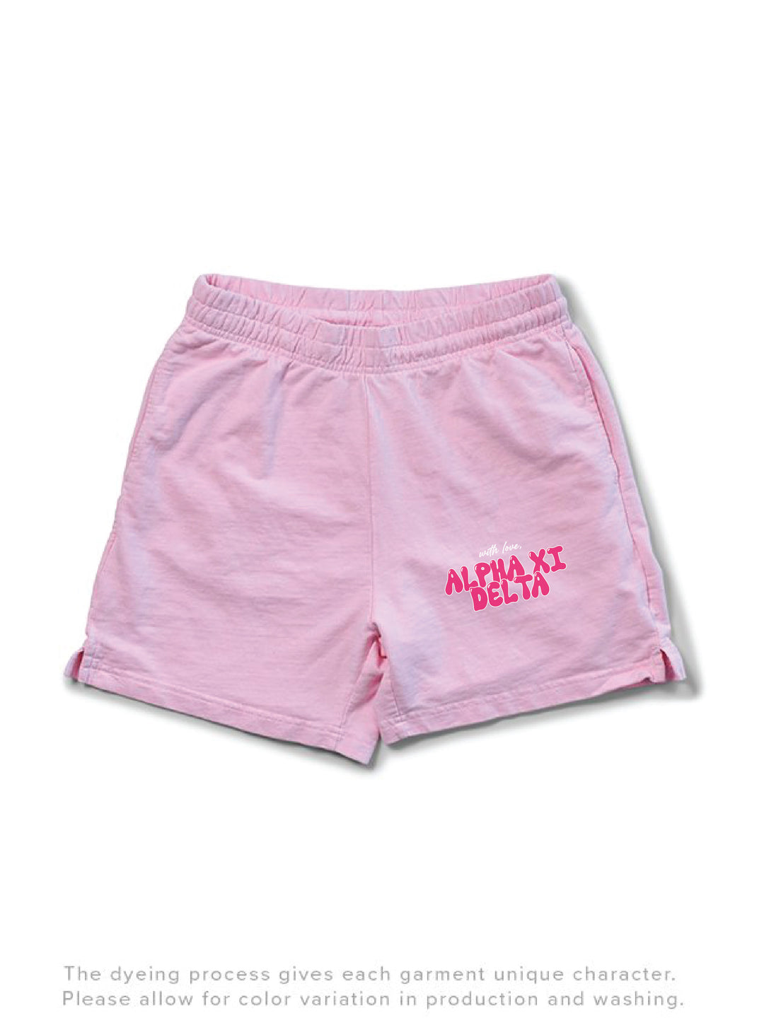 With Love Sorority Light Weight Bubblegum Shorts