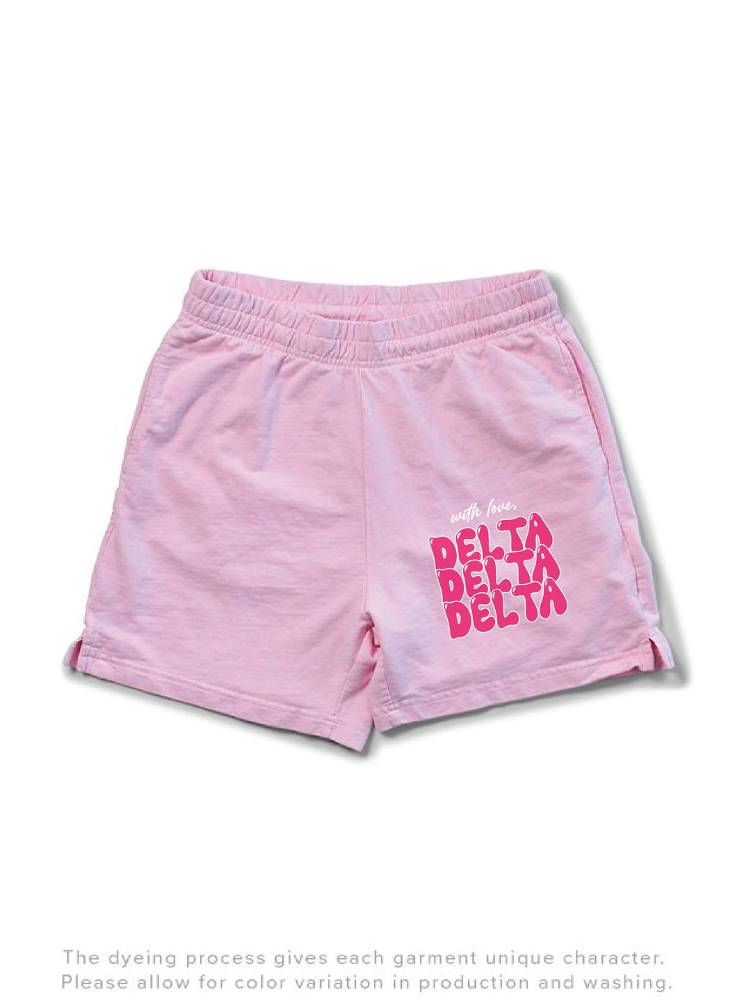 With Love Sorority Light Weight Bubblegum Shorts - 2XL