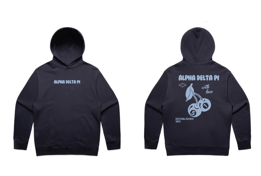 With Love Cherry Heavy Weight Sorority Hoodie