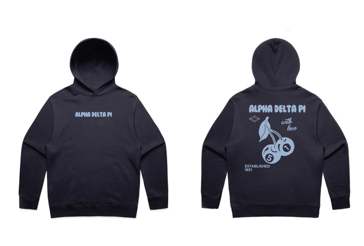 With Love Cherry Heavy Weight Sorority Hoodie