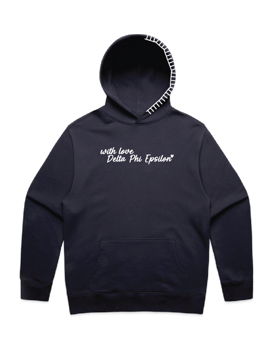 With Love Embroidered Hood Stitch Sorority Hoodie