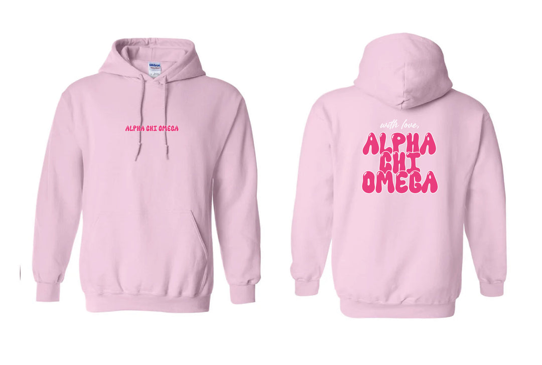 With Love Light Pink Sorority Hoodie