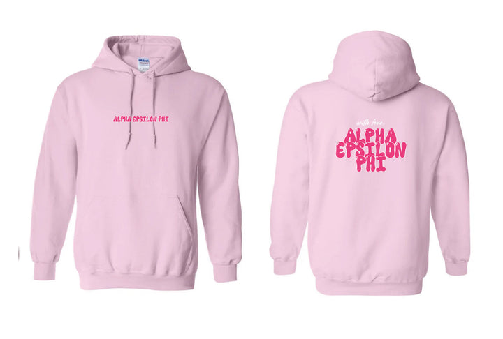 With Love Light Pink Sorority Hoodie
