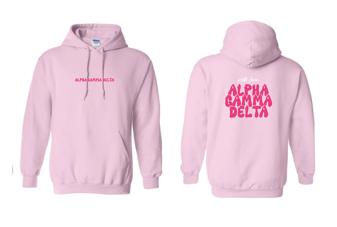 With Love Light Pink Sorority Hoodie