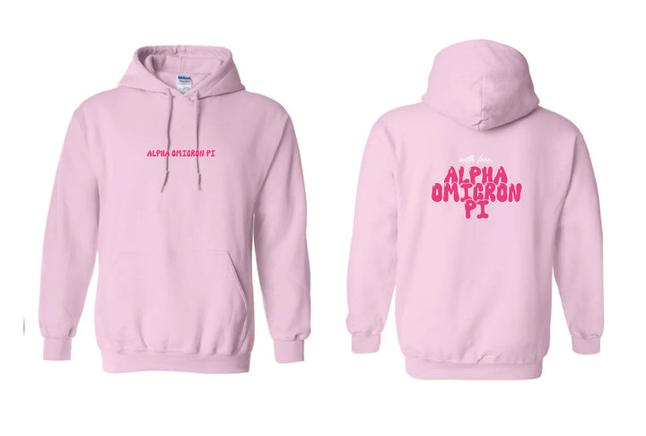 With Love Light Pink Sorority Hoodie
