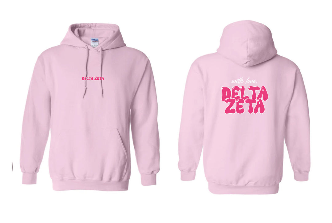 With Love Light Pink Sorority Hoodie