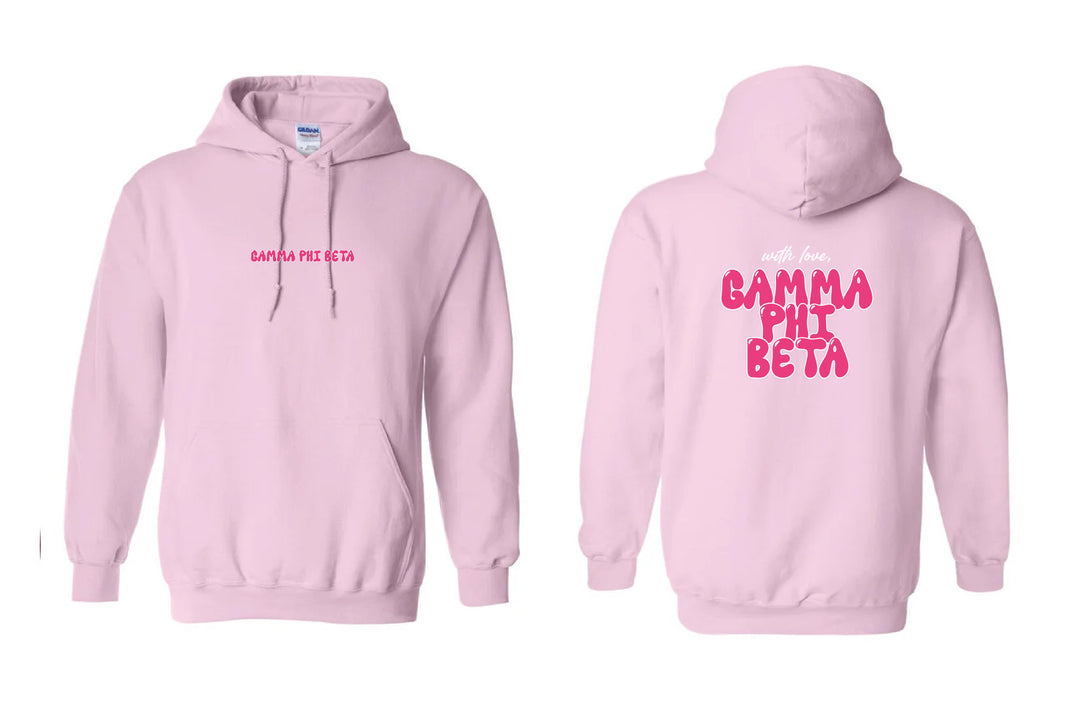 With Love Light Pink Sorority Hoodie