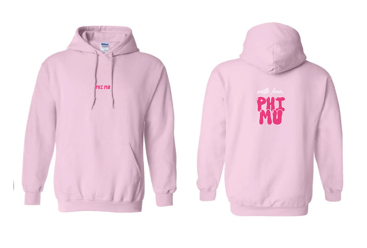 With Love Light Pink Sorority Hoodie