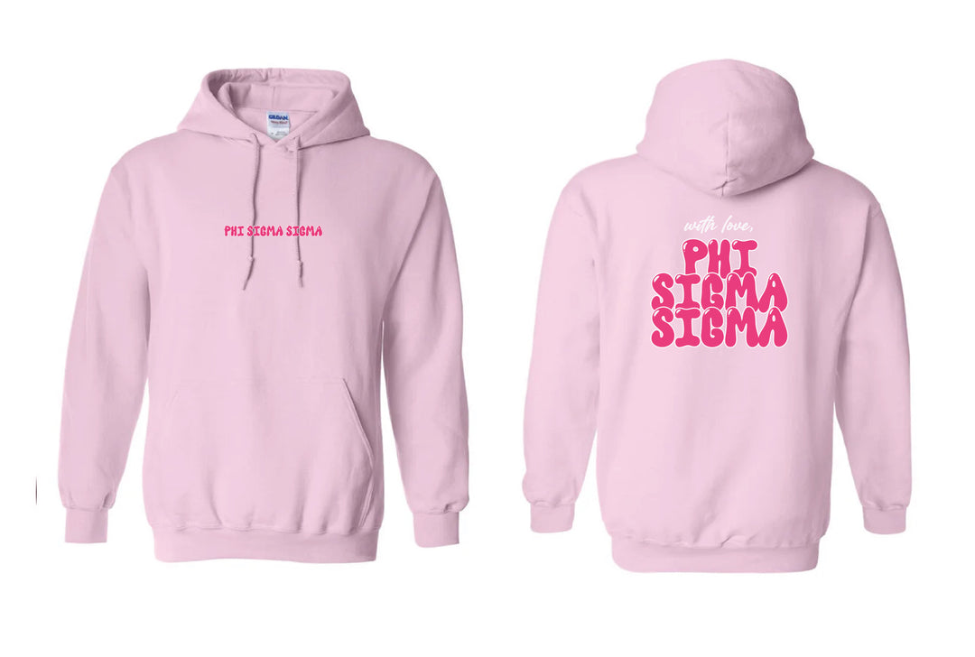 With Love Light Pink Sorority Hoodie