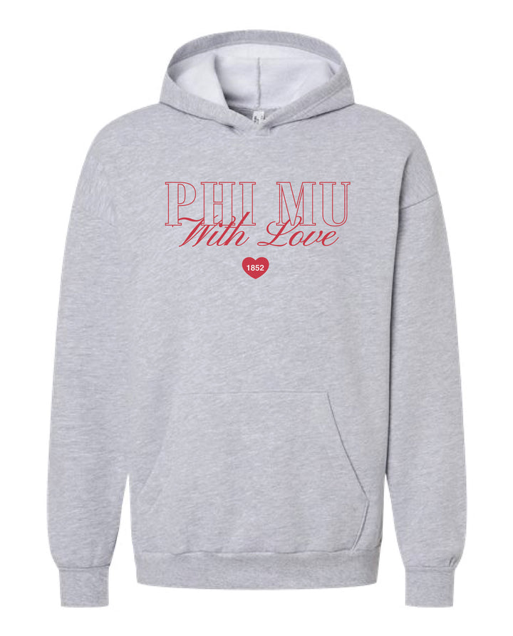 With Love Embroidered Sorority Hoodie - 2XL - 3XL