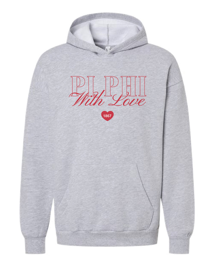 With Love Embroidered Sorority Hoodie - 2XL - 3XL