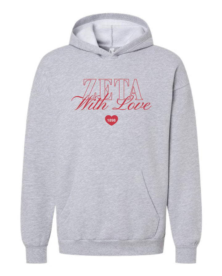 With Love Embroidered Sorority Hoodie - 2XL - 3XL