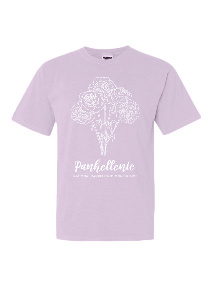 National Panhellenic Conference Floral Bouquet Orchid Tee