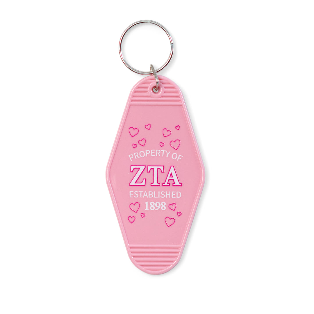 Pink Property Of Sorority Keychain