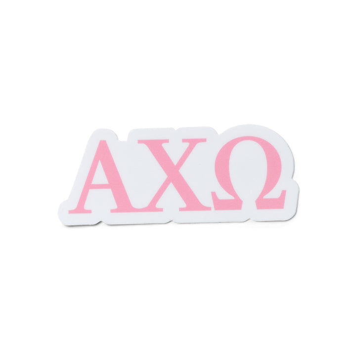 Pink Greek Letter Sorority Sticker