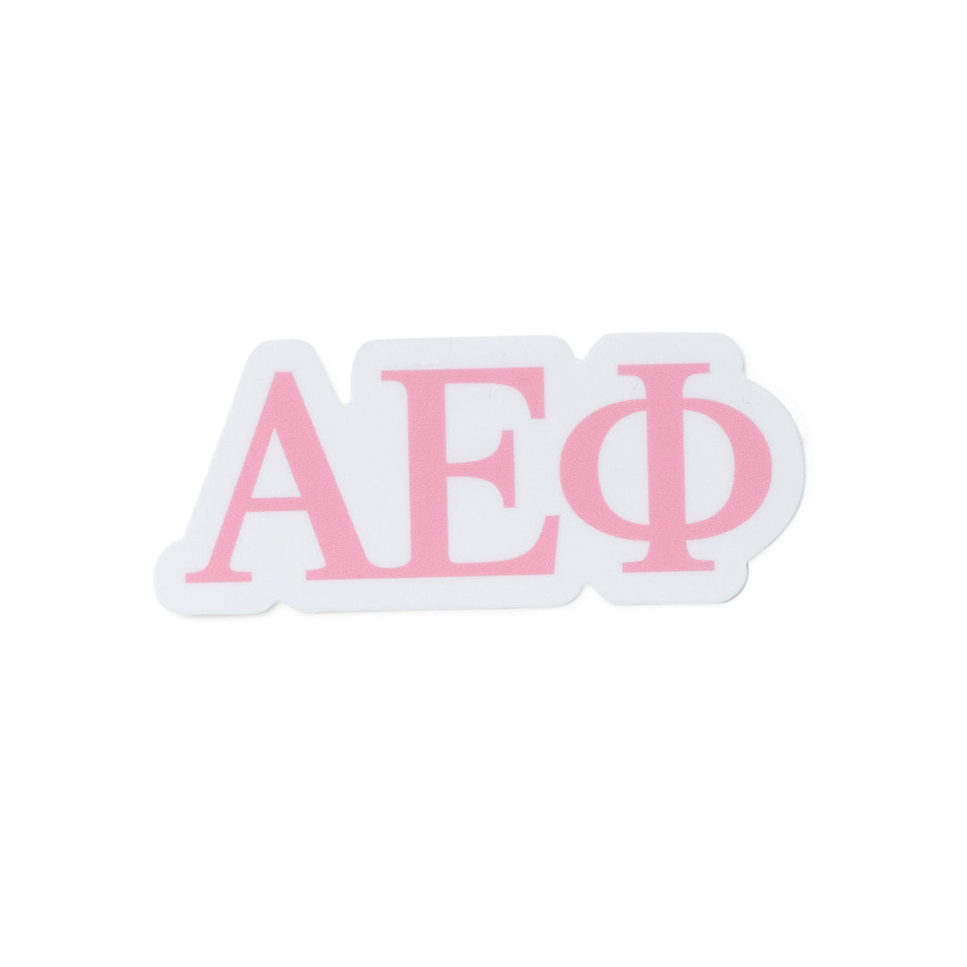 Pink Greek Letter Sorority Sticker