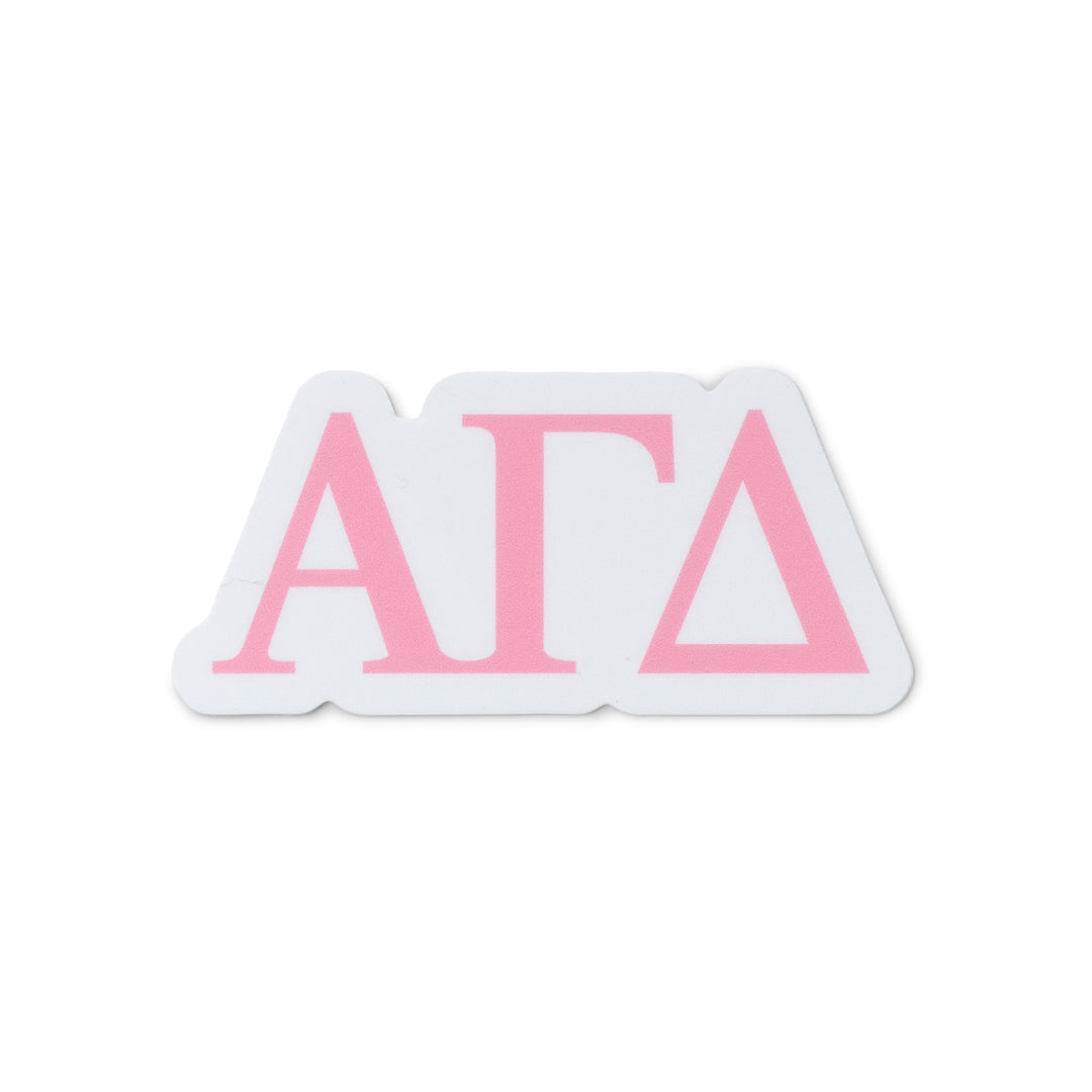 Pink Greek Letter Sorority Sticker