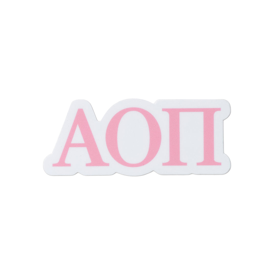 Pink Greek Letter Sorority Sticker