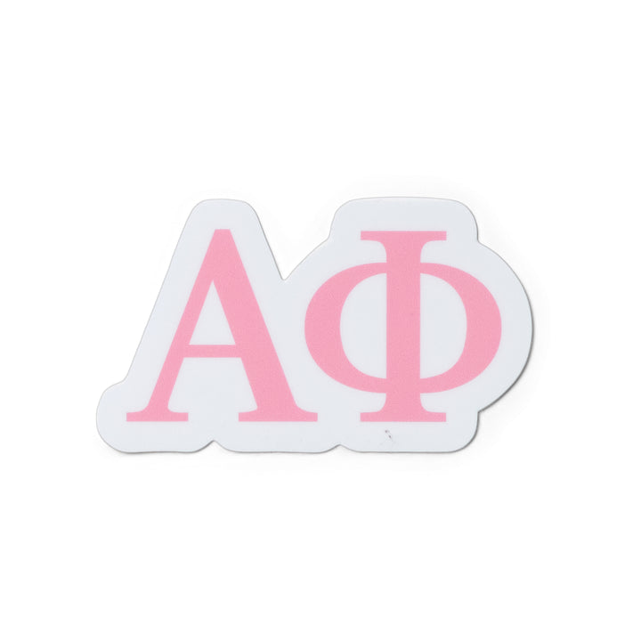 Pink Greek Letter Sorority Sticker