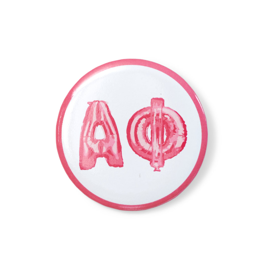 Balloon Greek Letters Sorority Button