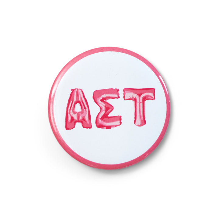 Balloon Greek Letters Sorority Button