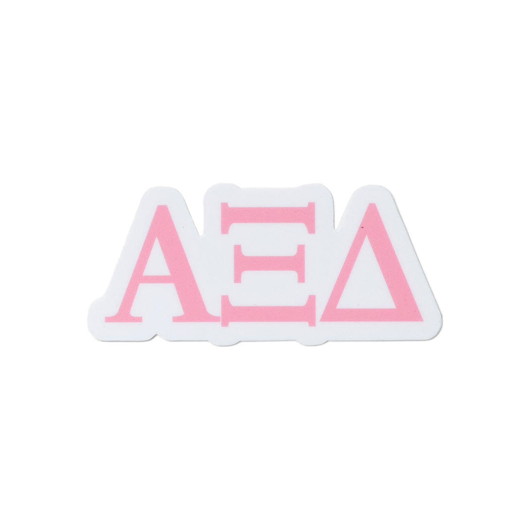 Pink Greek Letter Sorority Sticker