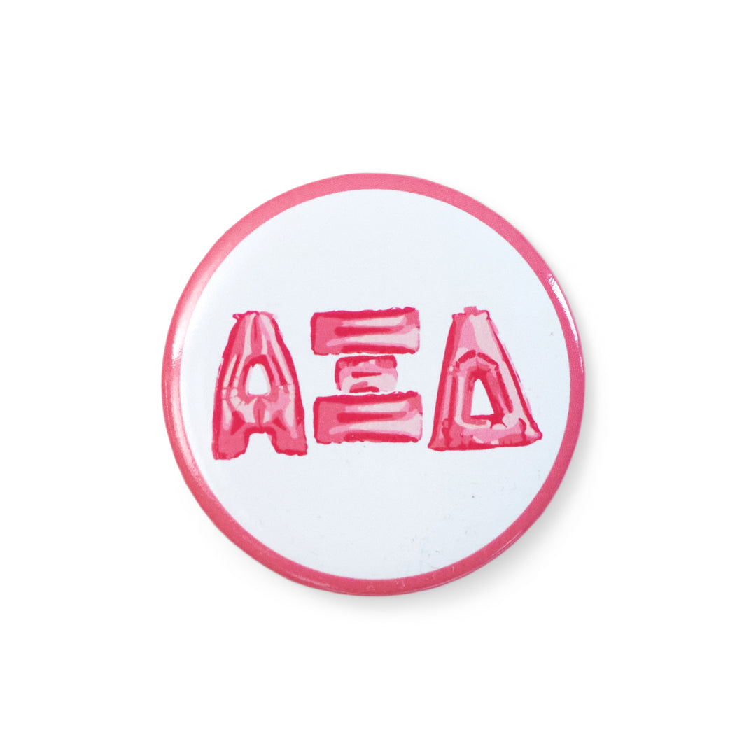 Balloon Greek Letters Sorority Button