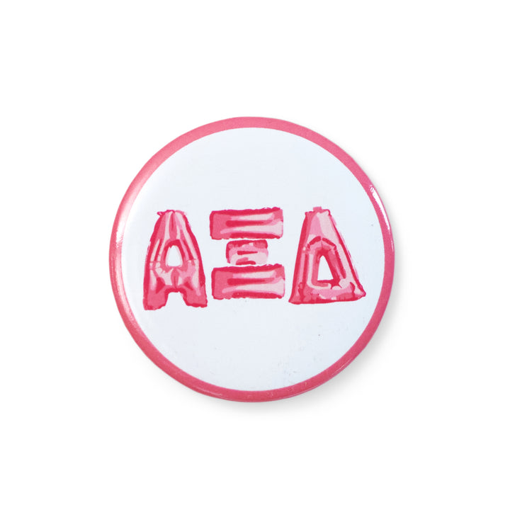 Balloon Greek Letters Sorority Button