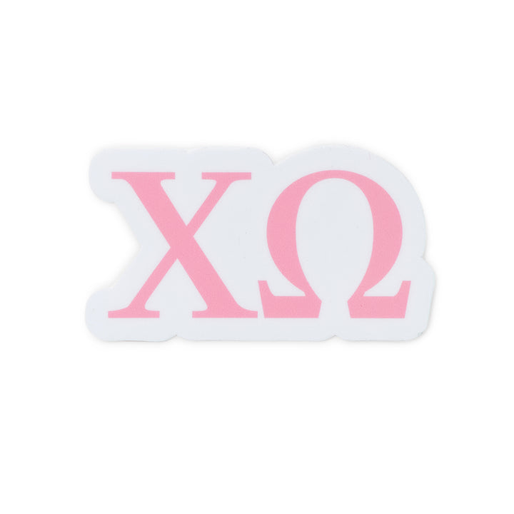 Pink Greek Letter Sorority Sticker