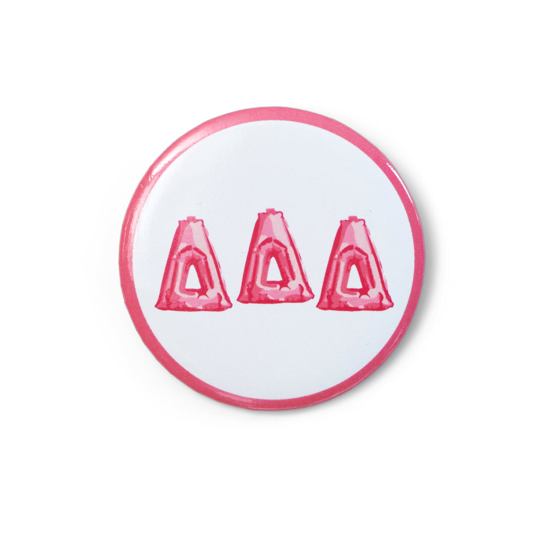 Balloon Greek Letters Sorority Button