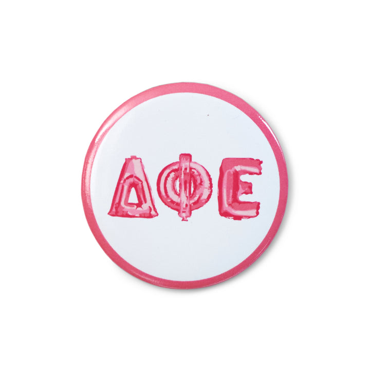 Balloon Greek Letters Sorority Button