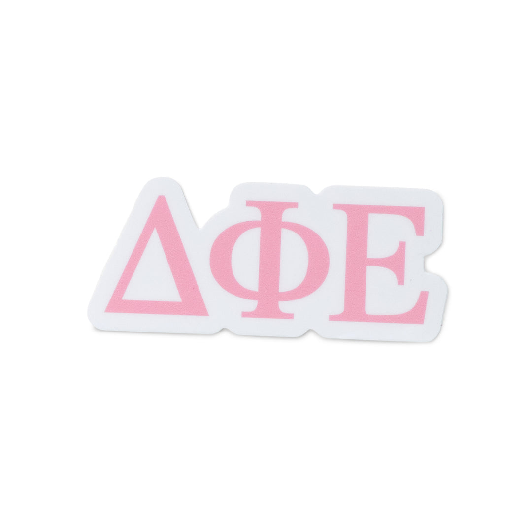 Pink Greek Letter Sorority Sticker