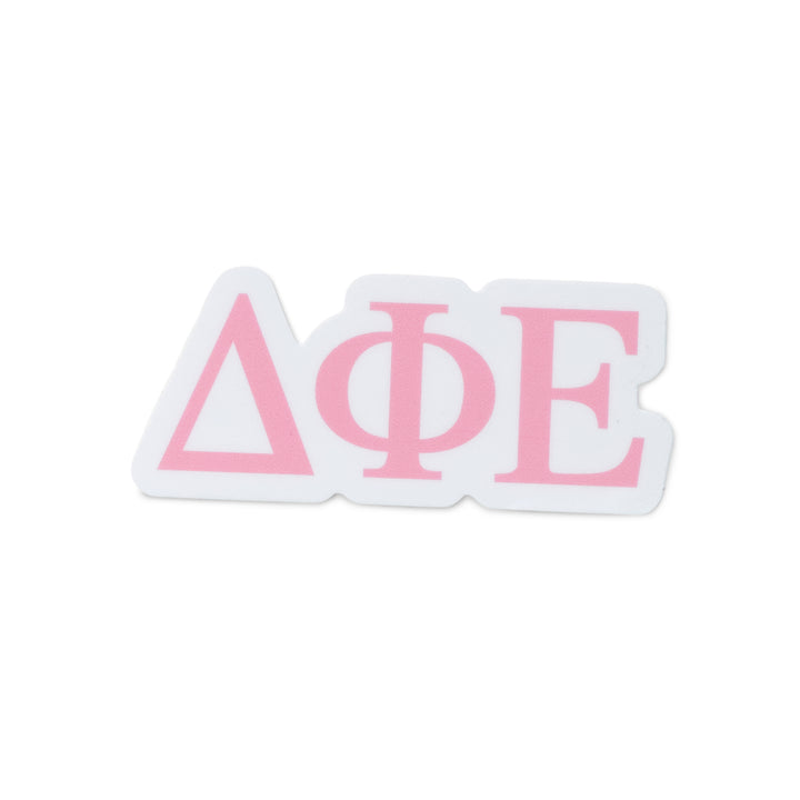 Pink Greek Letter Sorority Sticker