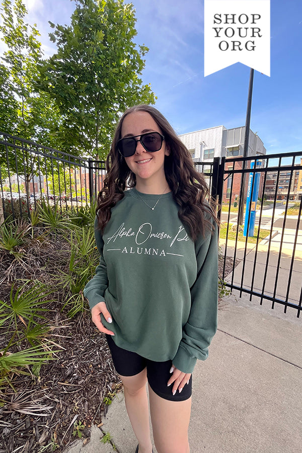 Green Alumna Sorority Crewneck