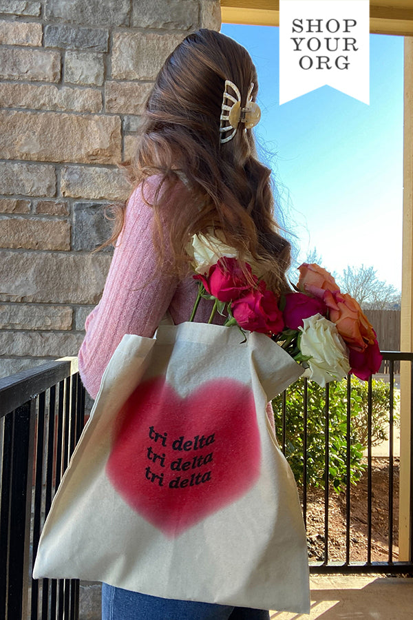 Gradient Heart Tote