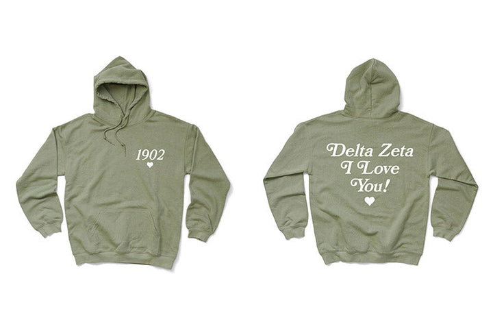 I Love You Sage Matching Set Sorority Hoodie - 2XL